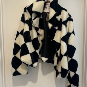 HYFVE Black and White Checkered Puffer Jacket